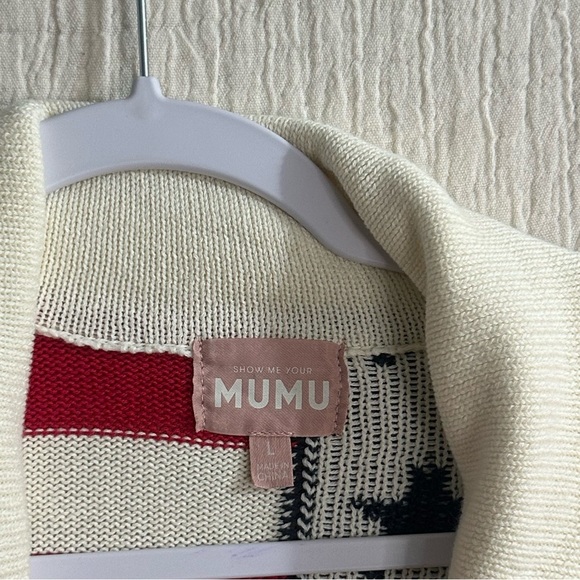 Show Me Your MuMu Stars and Stripes Cardigan - Red, White, Blue Sz Large - Picture 5 of 6